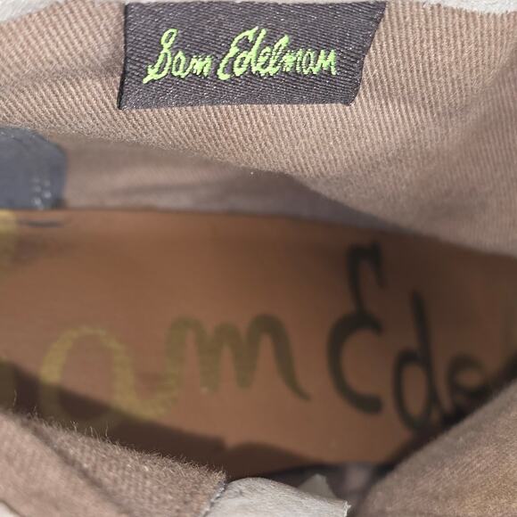 SAM EDELMAN LOUIE TAUPE SUEDE FRINGE ANKLE BOOT – WOMEN’S SIZE 10 – 3" HEEL - Picture 10 of 12